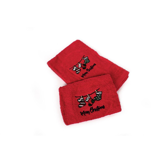 Χριστουγεννιάτικο Σετ Πετσέτες 2 τεμ Dimcol Christmas...