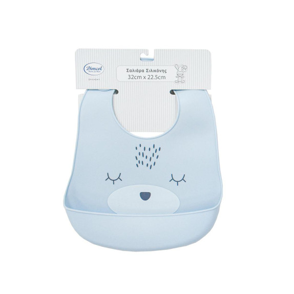 Σαλιάρα Σιλικόνης bebe με Κουμπί & Τσέπη 18 22-5X32 Sky...