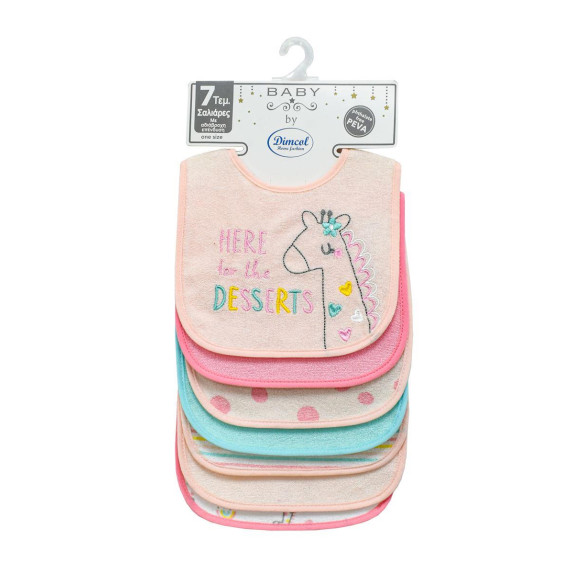 Σαλιάρα με Velcro bebe με Αδιάβροχη Επένδυση Σετ 7 Τεμ-...