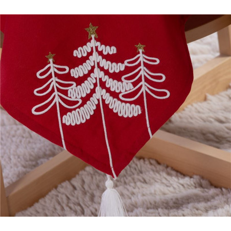 Χριστουγεννιάτικο Τραπεζομάντηλο Nef-Nef Elegant Christmas Red 100x100