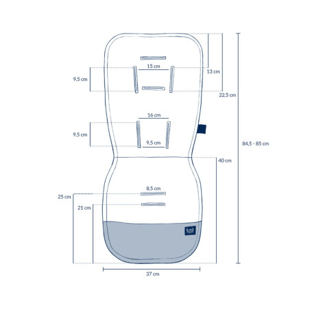 Προστατευτικό Καροτσιού La Millou Organic Jersey Classic Pierre the Dog 5 Σημείων