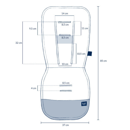 Προστατευτικό Καροτσιού La Millou Organic Jersey Pierre the Dog 3 Σημείων
