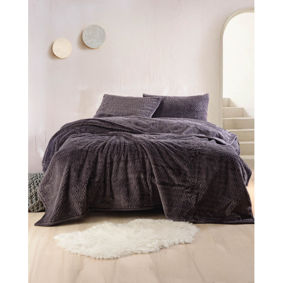 BLISS ΓΚΡΙ - ΣΕΤ ΚΟΥΒΕΡΤΑ ΓΟΥΝΙΝΗ ΜΕ ΜΑΞΙΛΑΡΟΘΗΚΕΣ