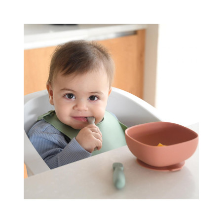 Κουτάλι Σιλικόνης εκπαιδευτικό 2 τεμTerracotta/velvet grey +4μ BR78724