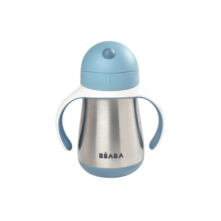 Μπουκάλι Θερμός Ανοξείδωτο Με Λαβές 250ml +8μ Windy Blue BR78725