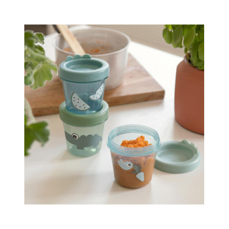 Δοχείο Φαγητού Σετ 3 Τεμ. Done By Deer Croco Green BR77640