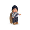 Κούκλα Magic Baby Betty Με Σκούφο, Μαλλιά Κοτσίδα Και Ριγέ Μπλουζάκι Με Τζιν 30εκ. MB3157