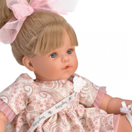 Κούκλα Που Κλαίει Magic Baby Susy Με Αφέλειες Και Ροζ Κοτλέ Φόρεμα 47εκ. MB47034