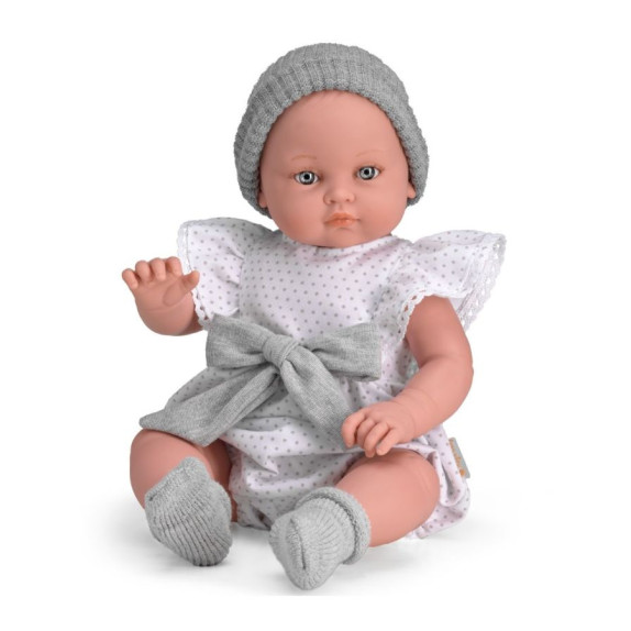 Κούκλα Magic Baby Alicia Με Λευκό Φόρεμα Και Σκούφο 45εκ....