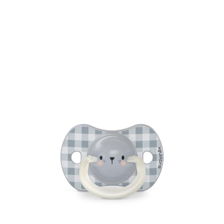 Πιπίλα Φυσιολογική SX PRO Σιλικόνη Night&ampDay 0-6μ Bear 2τεμ Suavinex