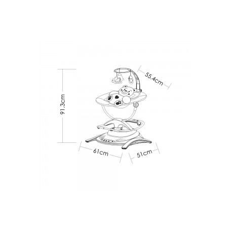 Κούνια ηλεκτρική Bebe Stars Cozy Mocha 254-182