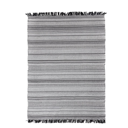 Χαλί Διάδρομος Royal Carpet Urban Cotton Kilim Samaira Black White 70x140