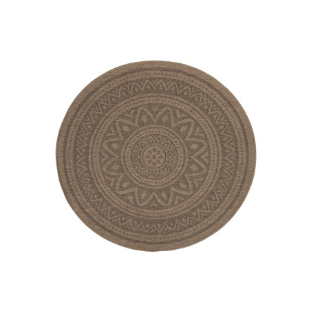 Χαλί Ψάθινο Στρόγγυλο Royal Carpet Avanos 8871 Black Δ160