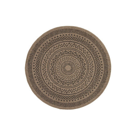 Χαλί Ψάθινο Στρόγγυλο Royal Carpet Avanos 8894 Black Δ200