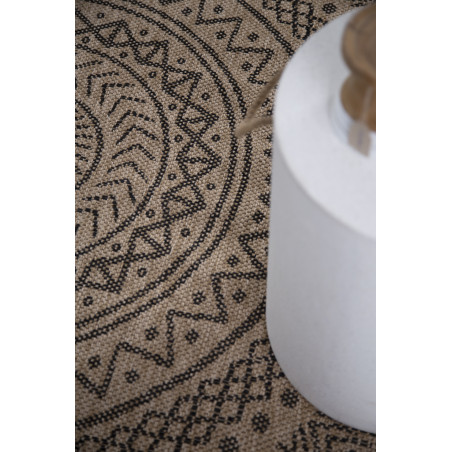 Χαλί Ψάθινο Στρόγγυλο Royal Carpet Avanos 8894 Black Δ200