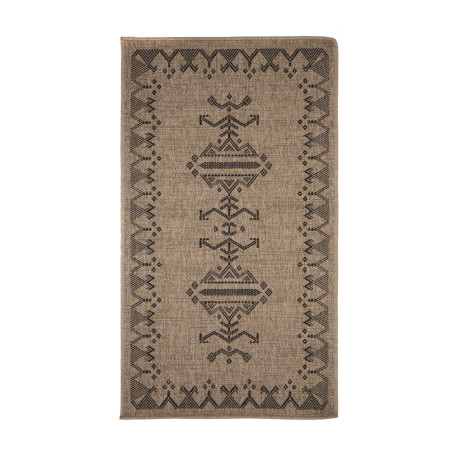 Χαλί Διάδρομος Ψάθινο Royal Carpet Avanos 9090 Black 80x150