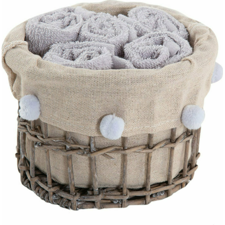 Καλαθάκι Με Λαβέτες 5 Τεμαχίων Nef-Nef Please 30Χ30 1122-Grey