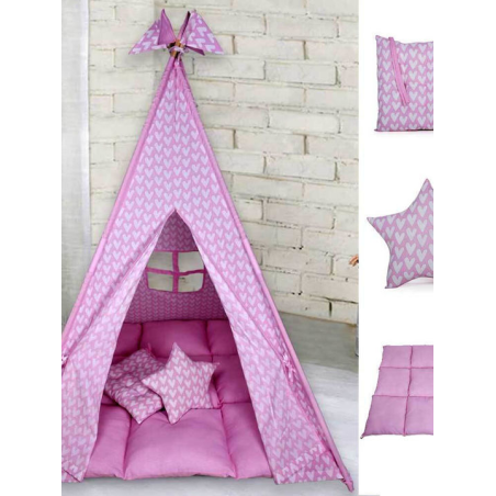 Παραμυθένια Παιδική Σκηνή Υφασμάτινη Μεγάλη BabyBliss Με Παχύ Στρώμα Και Μαξιλαράκια Follow Your Heart