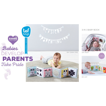 Μαλακό Βιβλίο Taf Toys 3 In 1 Baby Book T-12025