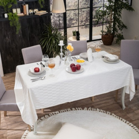 Σετ Τραπεζομάντηλο και 12 Πετσέτες Φαγητού Teoran Abelie 160x320
