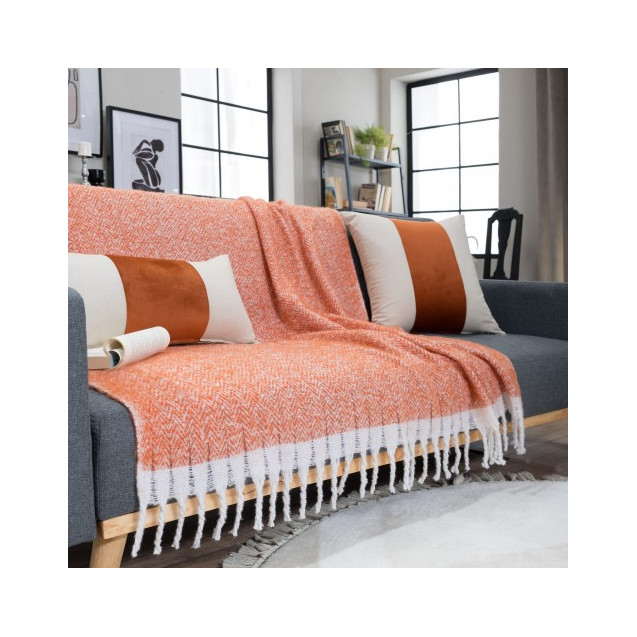 Ριχτάρι-Κουβέρτα Καναπέ Teoran Mohair 05 130x150