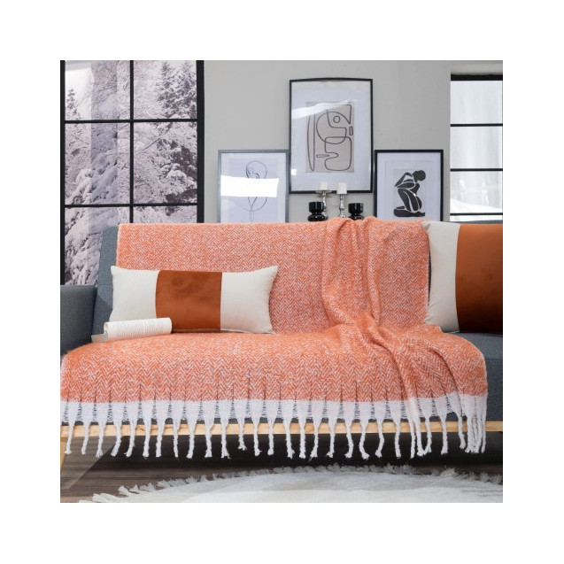 Ριχτάρι-Κουβέρτα Καναπέ Teoran Mohair 05 130x150