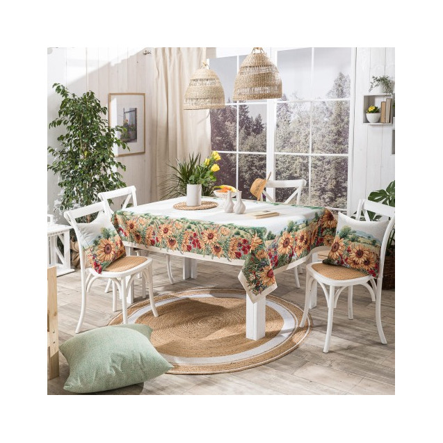 Τραπεζομάντηλο Teoran Sunflower - 140x140cm
