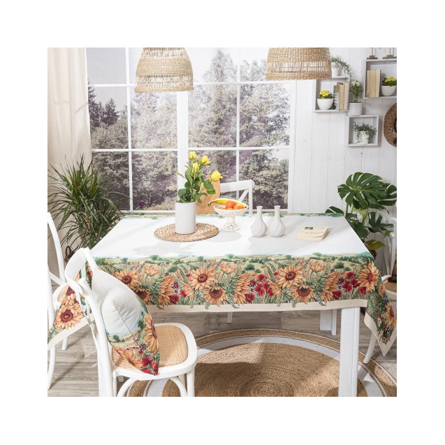 Τραπεζομάντηλο Teoran Sunflower - 140x140cm