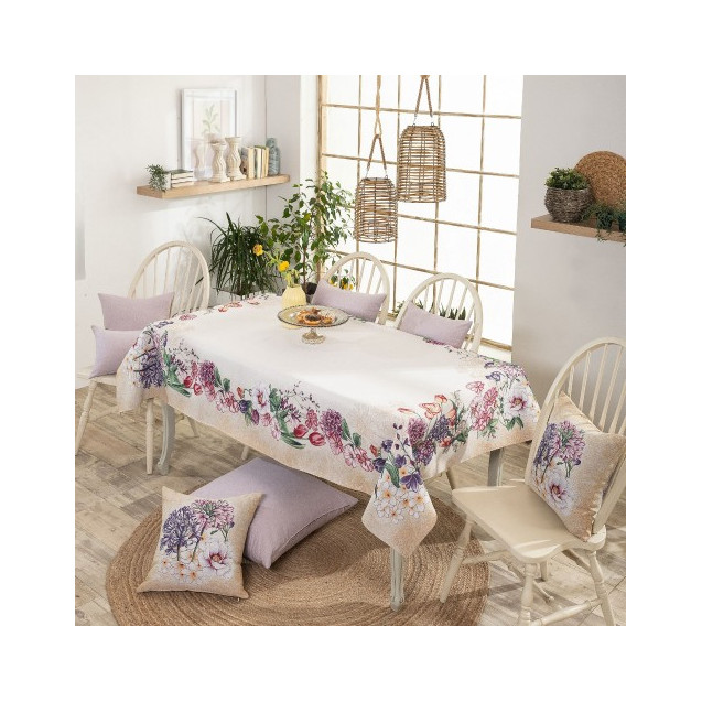 Τραπεζομάντηλο Teoran Rosado 140x180