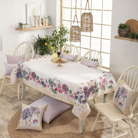 Τραπεζομάντηλο Teoran Rosado 140x180