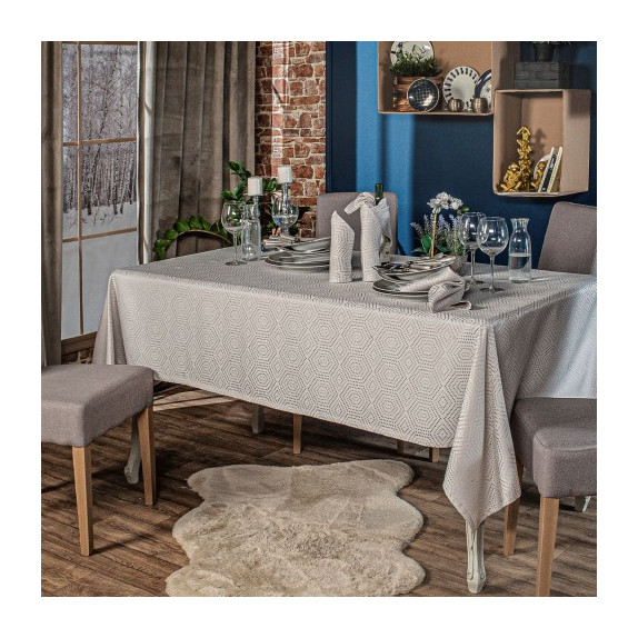 Τραπεζομάντηλο Teoran Roussilon - 160x320cm + 12 πετσέτες