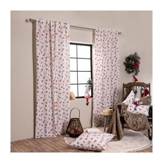 Κουρτίνα Teoran Hilden (Έτοιμη Ραμμένη) - 140x260cm