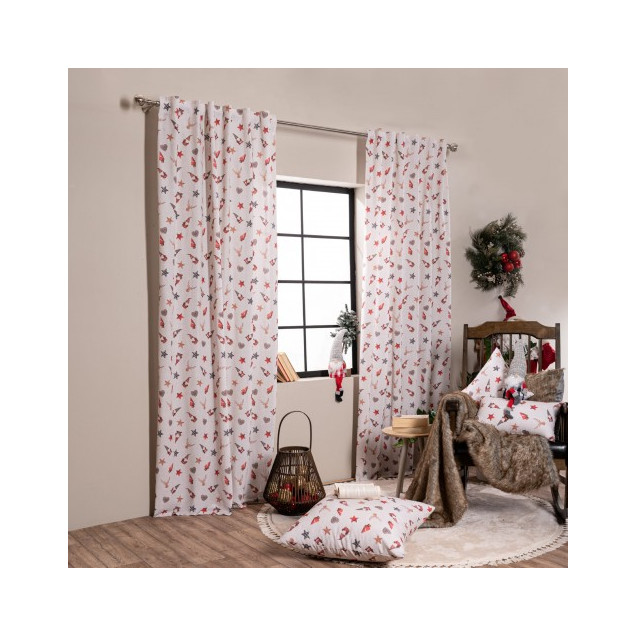 Κουρτίνα Teoran Hilden (Έτοιμη Ραμμένη) -...