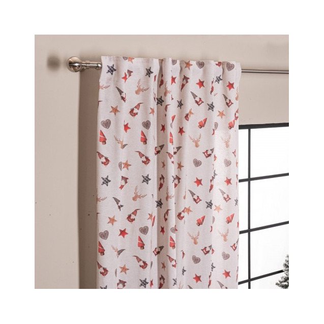 Κουρτίνα Teoran Hilden (Έτοιμη Ραμμένη) -...