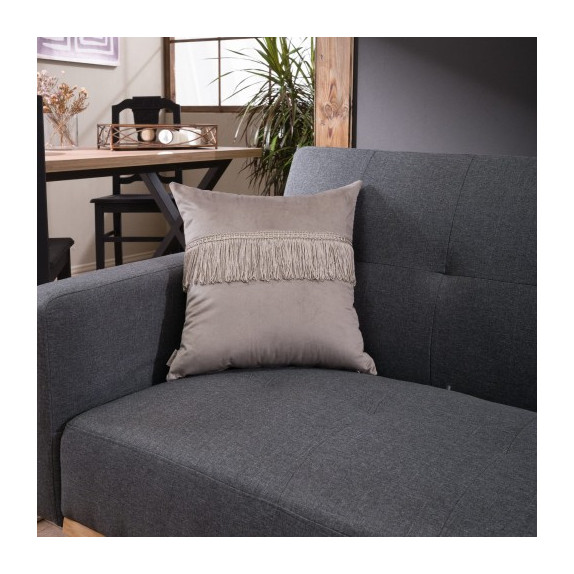 Μαξιλάρι Διακόσμησης Teoran Velvet 07 Με Κρόσι - 30x50cm...