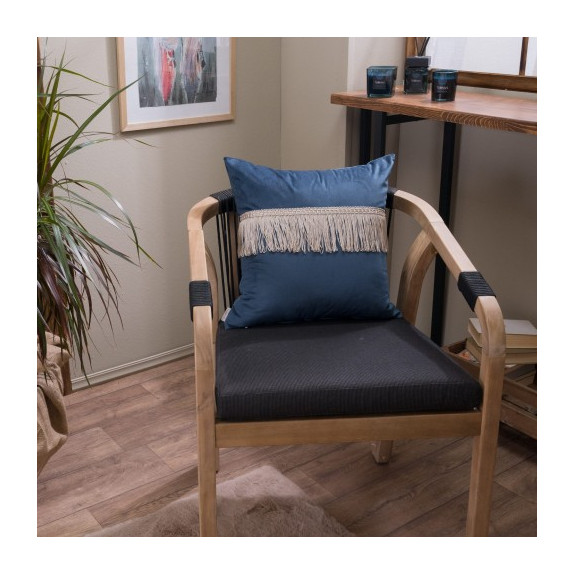 Μαξιλάρι Διακόσμησης Teoran Velvet 04 Με Κρόσι - 30x50cm...