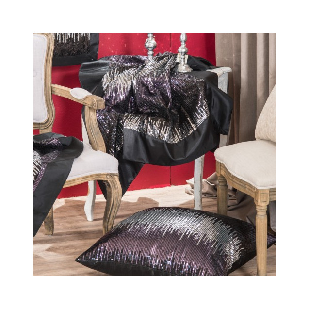 Τραπεζομάντηλο Teoran D1072-Μαύρο - 140x140cm