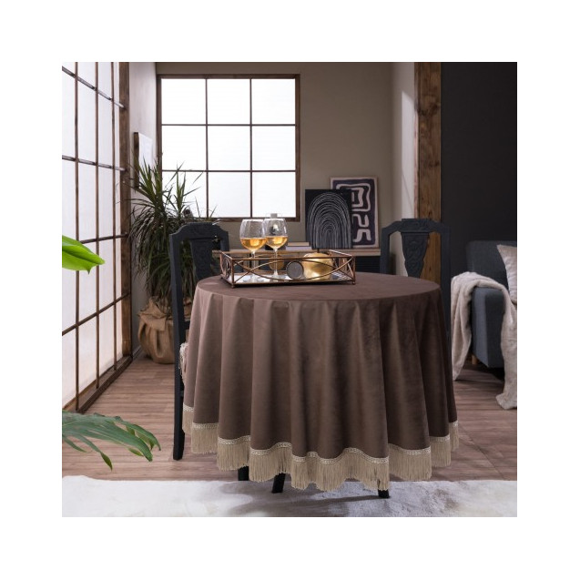 Ροτόντα Teoran Velvet 03 - Φ180cm με κρόσι