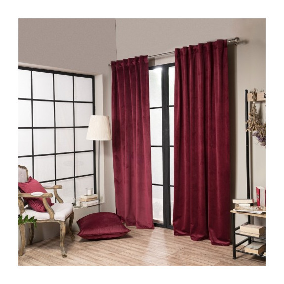 Κουρτίνα Teoran Velvet 10 (έτοιμη ραμμένη) - 140x260cm