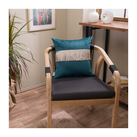 Μαξιλαροθήκη Διακόσμησης Teoran Velvet 13 Με Κρόσι - 30x50cm