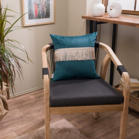 Μαξιλάρι Διακόσμησης Teoran Velvet 13 Με Κρόσι - 30x50cm με γέμιση