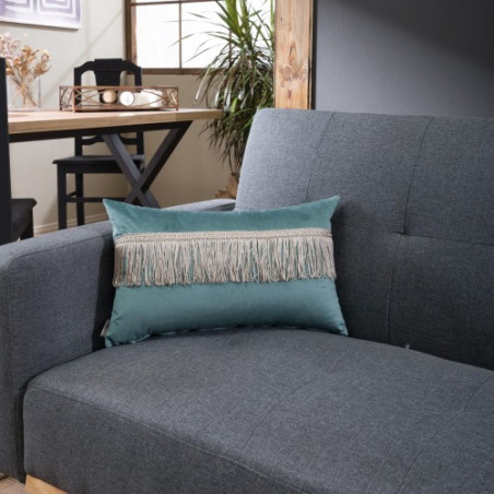 Μαξιλάρι Διακόσμησης Teoran Velvet 15 Με Κρόσι - 45x45cm με γέμιση