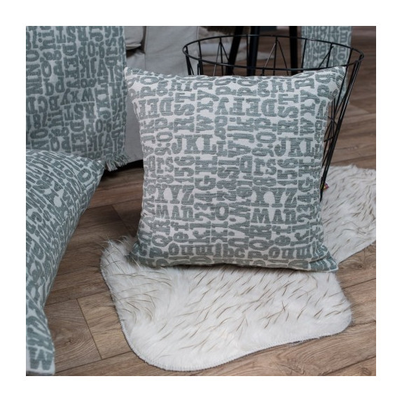 Μαξιλάρι Teoran Letters 04 - 45x45cm με γέμιση