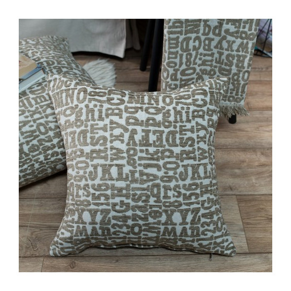 Μαξιλαροθήκη Teoran Letters 02 - 65x65cm δαπέδου