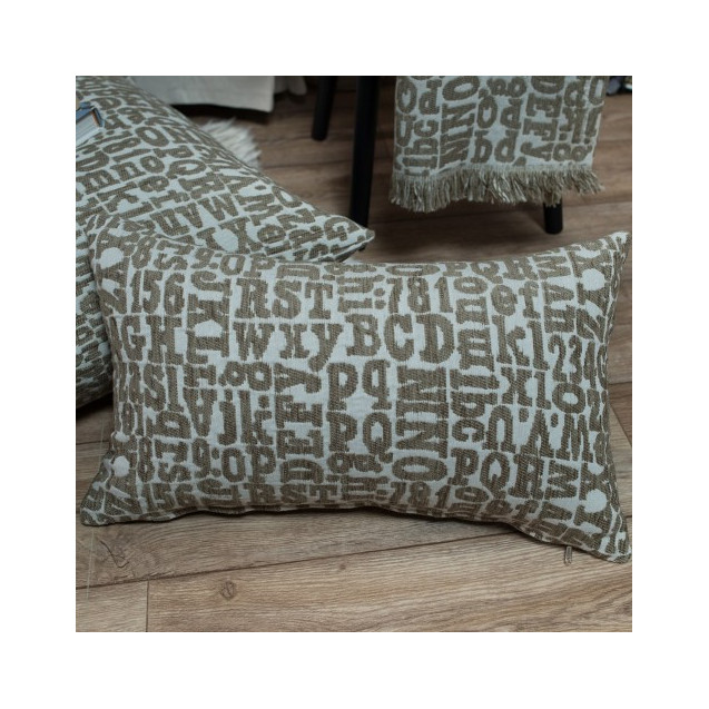 Μαξιλαροθήκη Teoran Letters 02 - 65x65cm δαπέδου