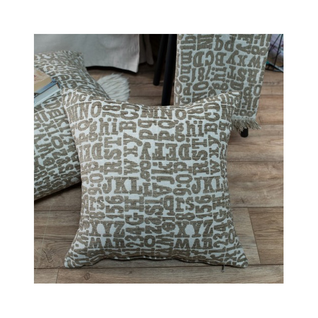 Μαξιλάρι Teoran Letters 02 - 65x65cm δαπέδου με...