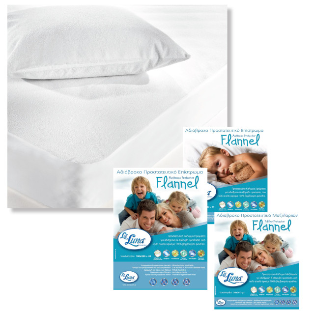 Κάλυμμα Στρώματος Φανελένιο Αδιάβροχο Μονό La...