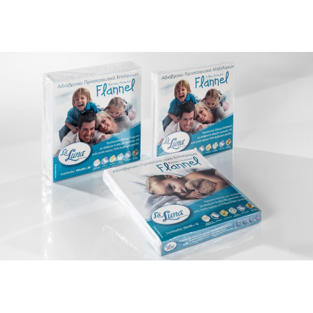 Κάλυμμα Στρώματος Φανελένιο Αδιάβροχο Ημίδιπλο La Luna Flannel 110x200+35