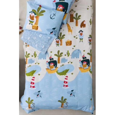 Σετ Σεντόνια Μονά Kentia Barba με λάστιχο