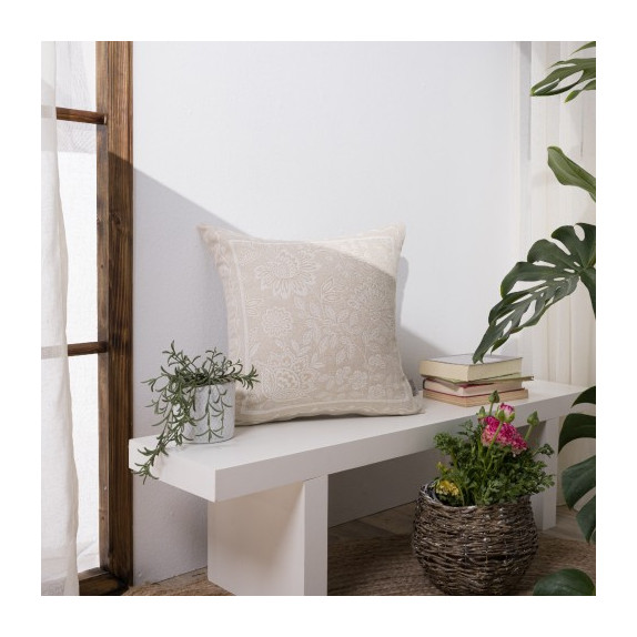 Μαξιλαροθήκη Teoran Peony 01 - 45x45cm με γέμιση